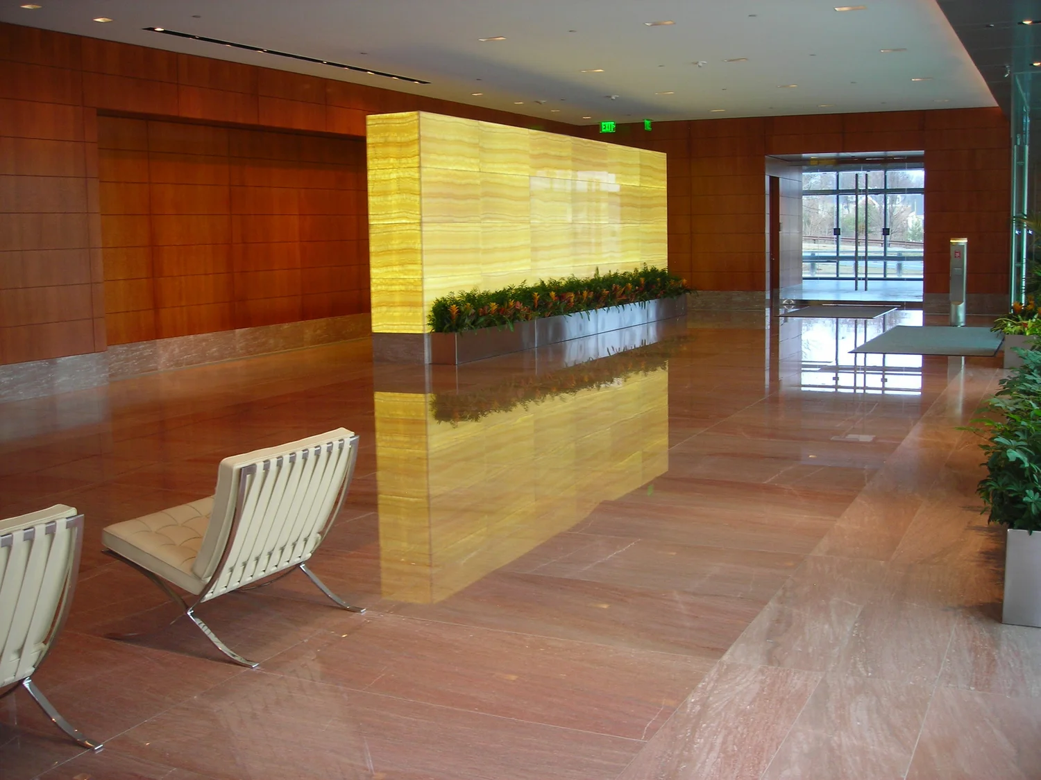 2000 Tower Oaks Boulevard exterior rubble wall pavers interior lobby floors and vanity tops in Rockville Maryland