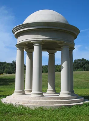 Domed Doric Temple limestone classical structure at private residence in The Plains Virginia